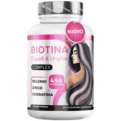 BIOTIN COMPLEX 450 CPR | Vitastrong | Unterstützung Für Kräftiges Haar Und Starke Nägel